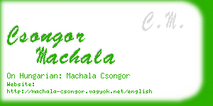 csongor machala business card